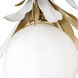 Lowcountry 1 Light Hi-Gloss White and Brass Pendant Ceiling Light